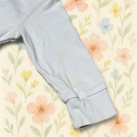 Vintage 90s McBaby Sleeper and Bib Blue Bear Cotton 6-9 months - Picture 8 of 8